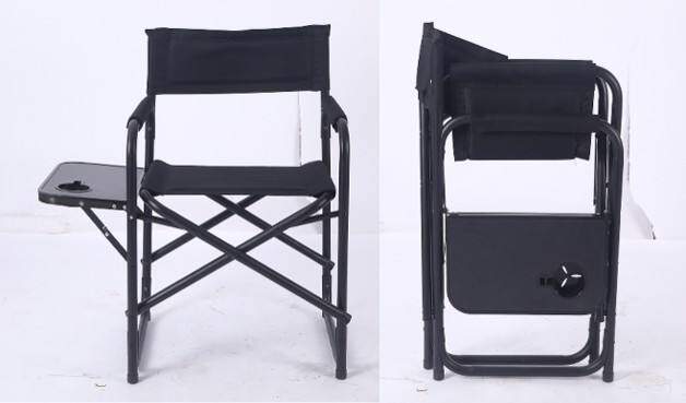 Hot Selling Relax Portable Thickened Oxford Clothes Steel Director Chair Folding Chair with Side Table