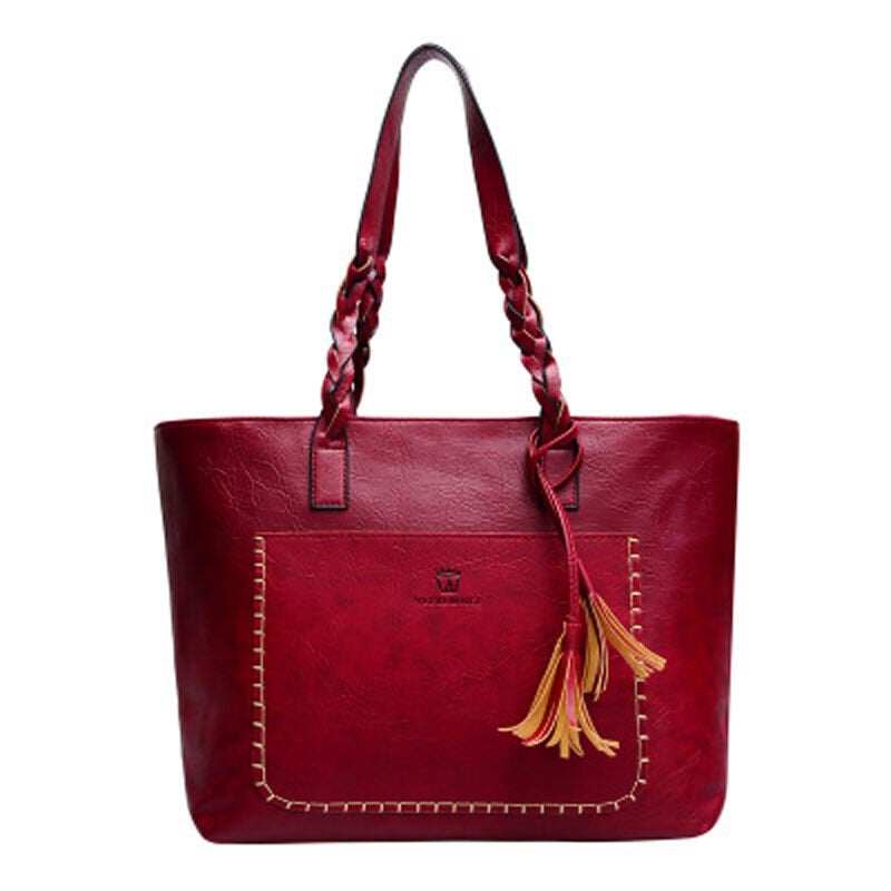 2024 Bolsa de ombro de alta capacidade com franja