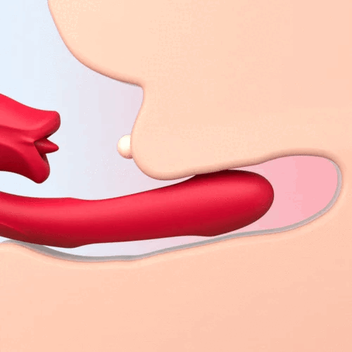 Vibrador para Ponto G com Função de Beijo e Língua Vibratória
