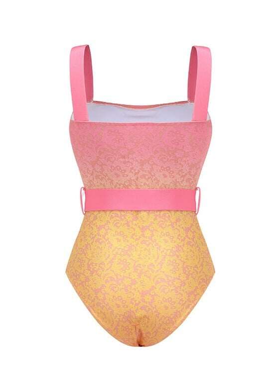 👙 Gradation Print Skirt Swimsuit Set