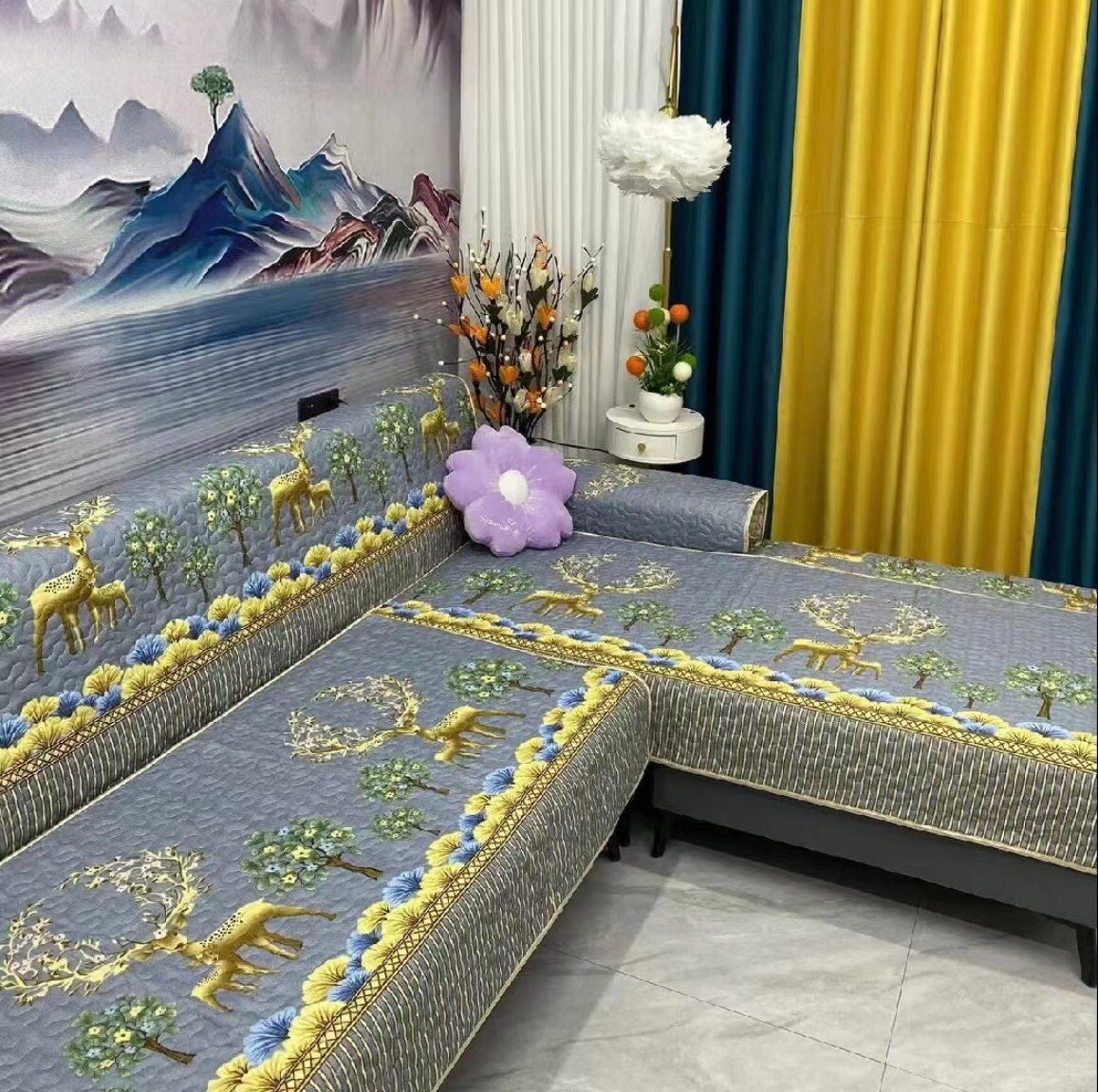 Almofadas de sofá antiderrapantes de alta qualidade para todas as estações.