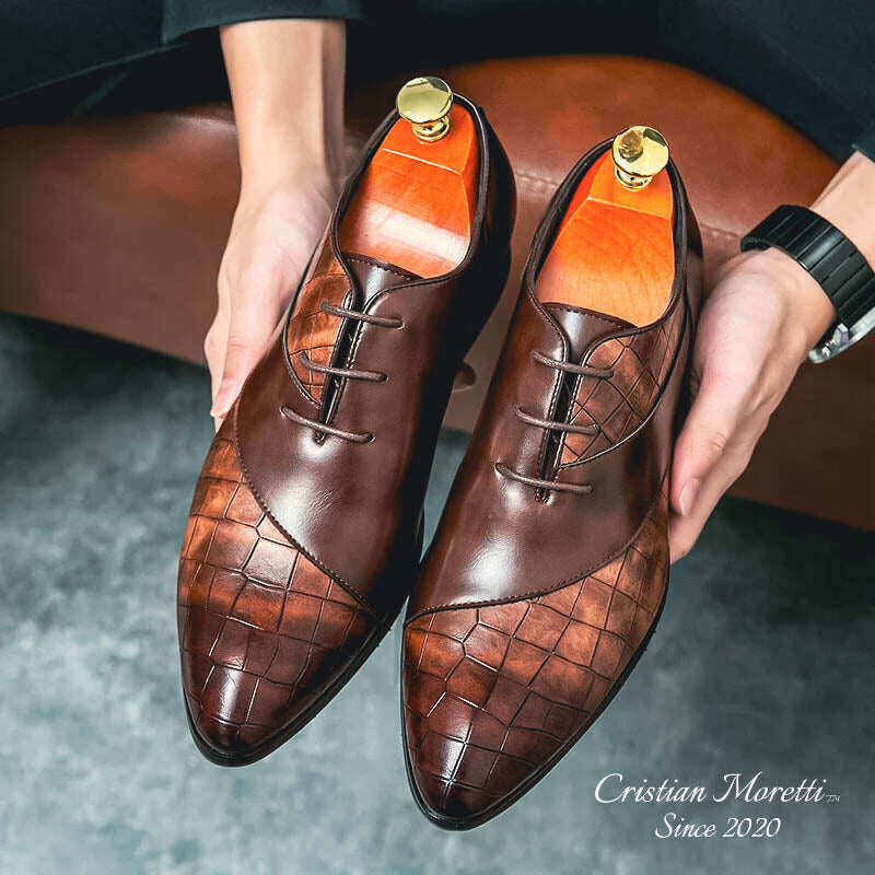 Sapatos Derby de Couro Premium 