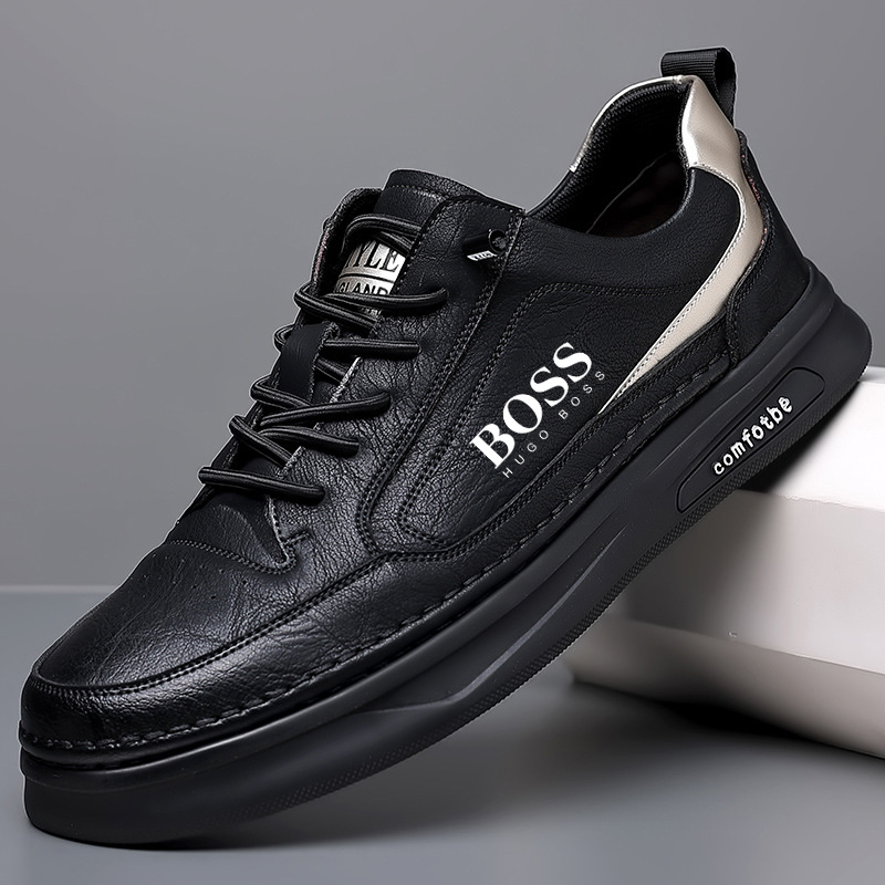 BOSS 2025 novos sapatos casuais e versáteis de sola grossa de alta qualidade