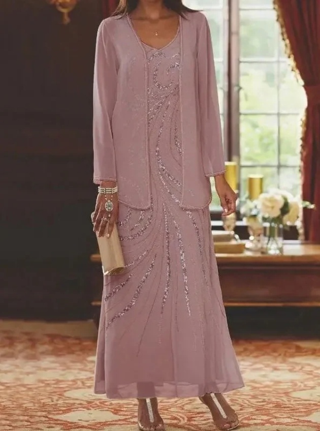Vestido elegante feminino de duas peças com jaqueta