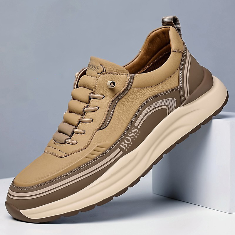 BOSS-Novos sapatos casuais confortáveis, respiráveis, versáteis, leves, antiderrapantes, com sola macia e resistentes ao desgaste