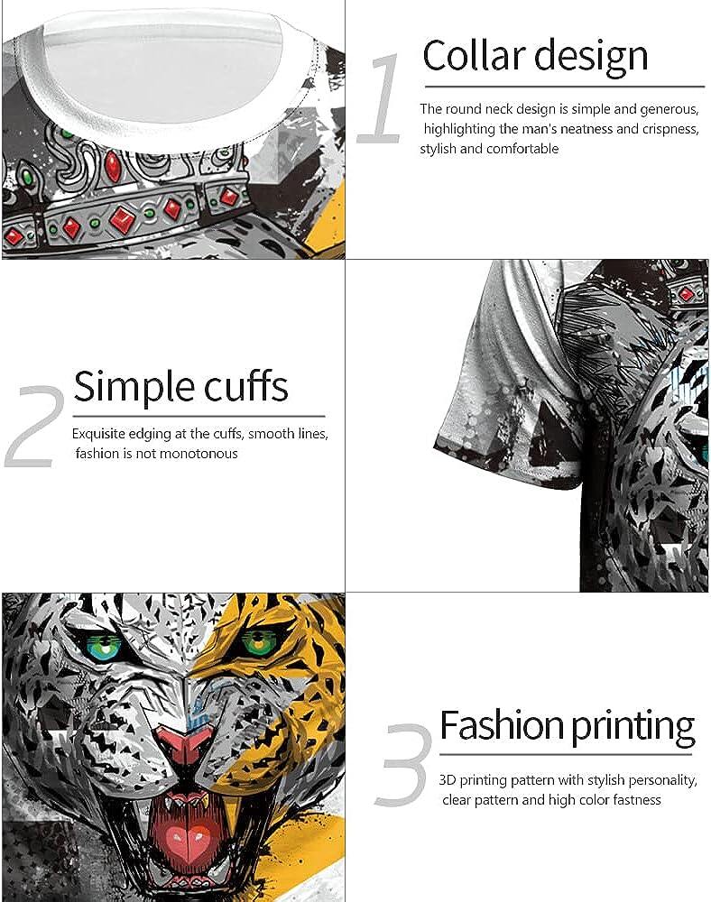 Men's 3D Print Skull T-Shirt 3D Creative Print Short Sleeve T-Shirt Casual Round Neck Novelty Street Fashion Tees Shirt