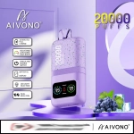 AIVONO 20000 Puffs Dual Mesh Rechargeable Disposable Vapes Strawberry ice