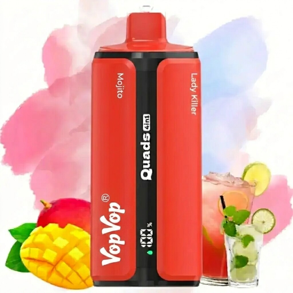 VopVop Quads Eldobható Vape 120 000 Slukk – 4 az 1-ben Újratölthető Pod