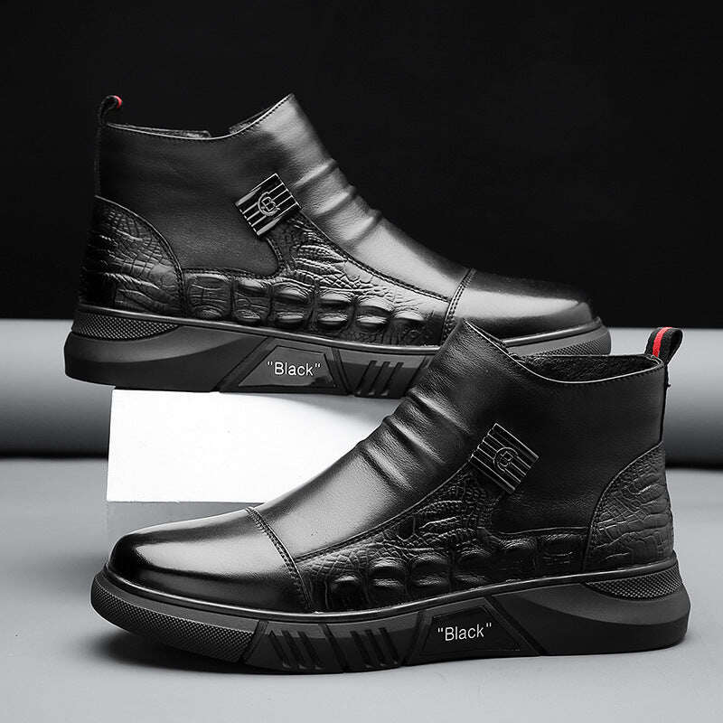 Botas Martin de couro legítimo italianas feitas à mão com zíper