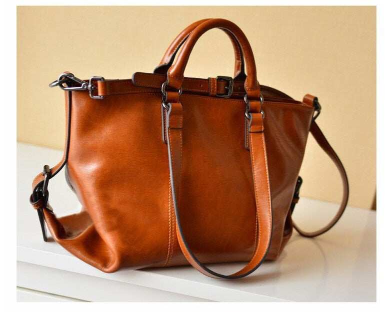 Bolsa tiracolo Harmony de couro cera de óleo