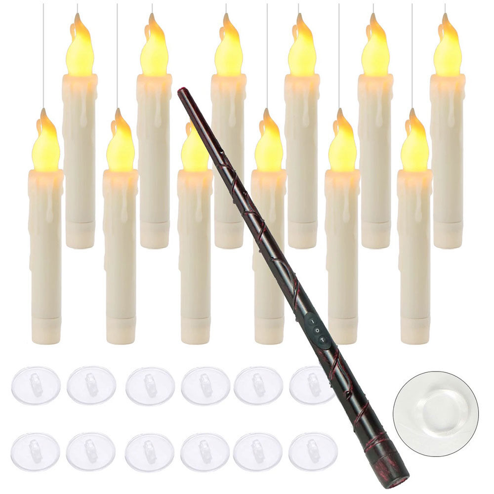 🕯️Velas flutuantes com controle remoto de varinha