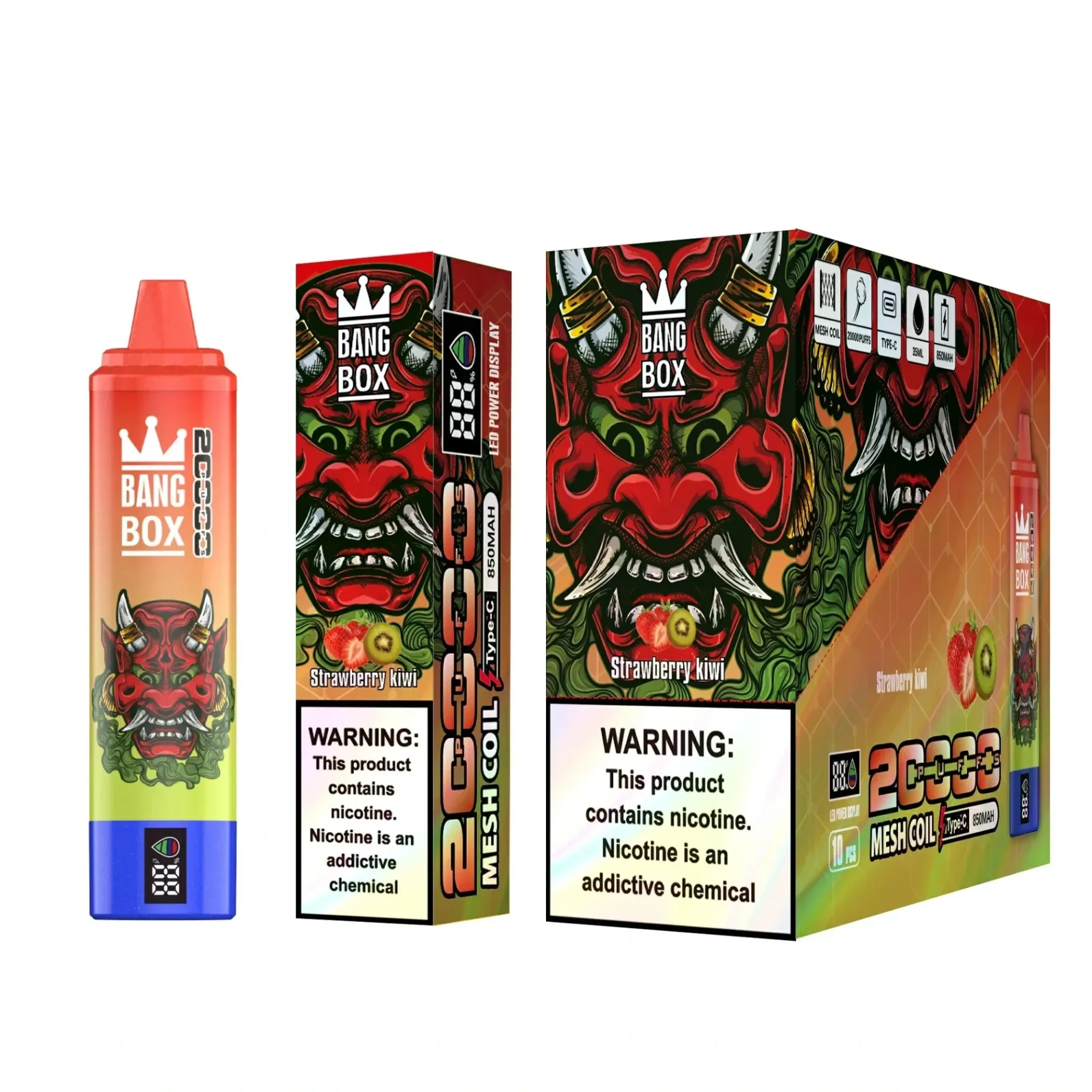 Bang Box 20000 Puffs Vape 0% 2% 5% Baixo Teor de Nicotina Recarregável Compra por Atacado Vape Descartável~