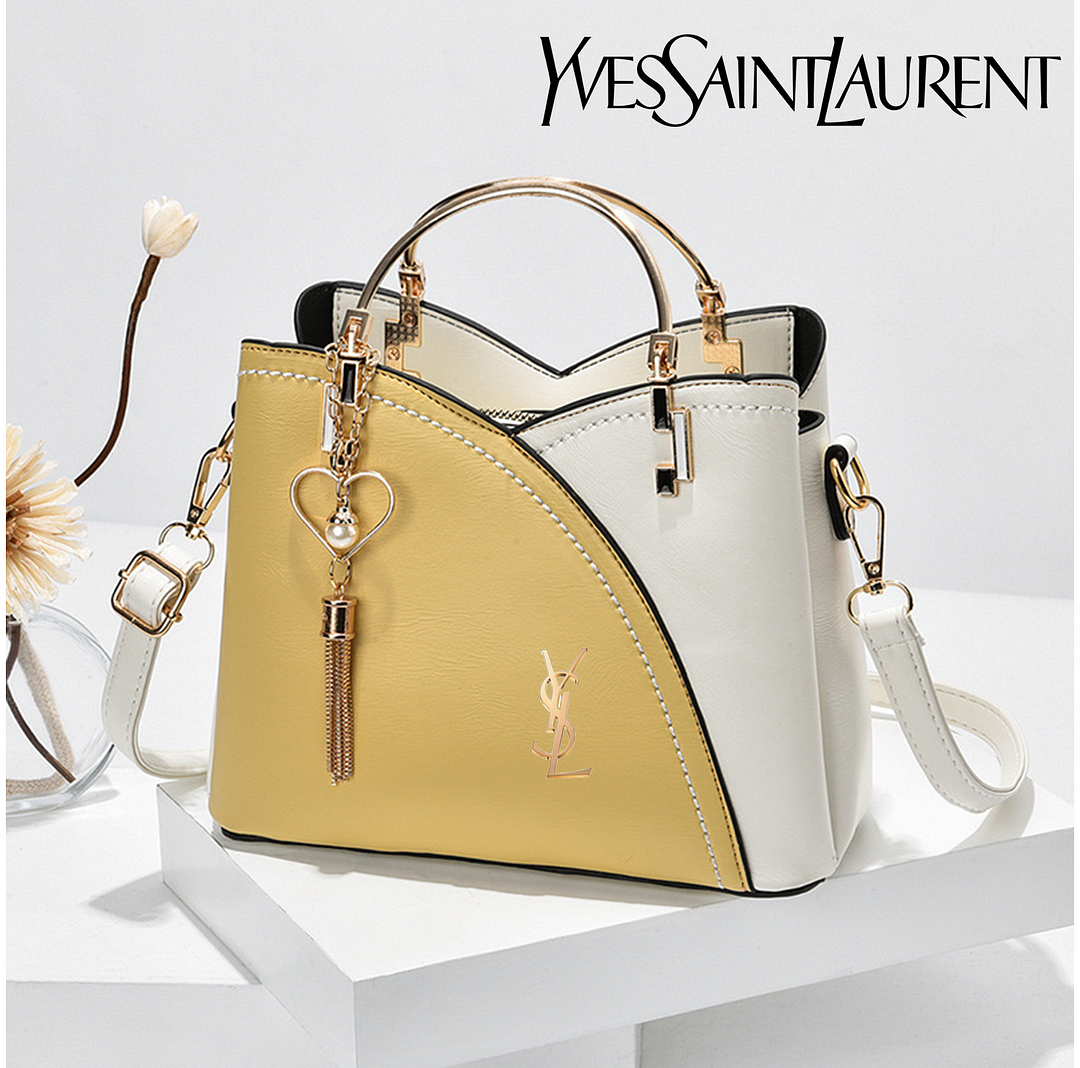 YSL® Modna torba na ramię o dużej pojemności w kontrastowym kolorze