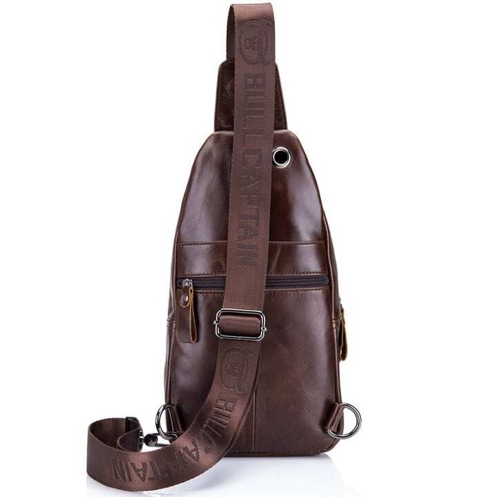 Męskie torby na klatkę piersiową Torby z prawdziwej skóry Crossbody Torba na ramię