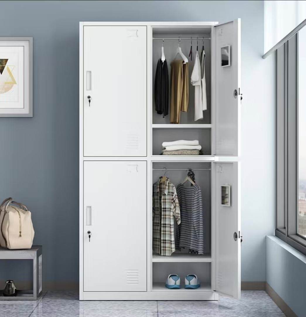 Factory Modern Luxury Design Two Floors Four Doors Large Capacity Moisture Proof Vents Wardrobe