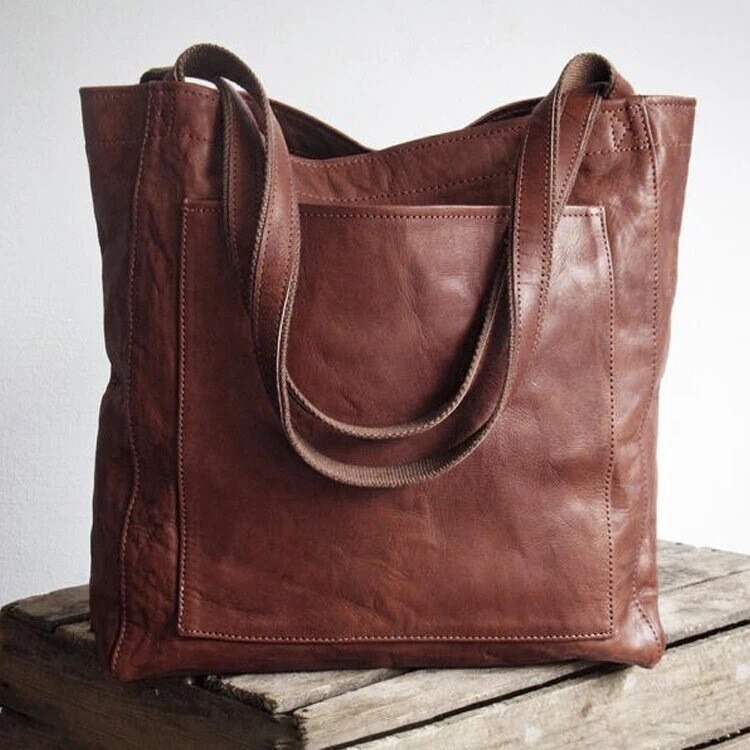 Bolsa de couro feita à mão