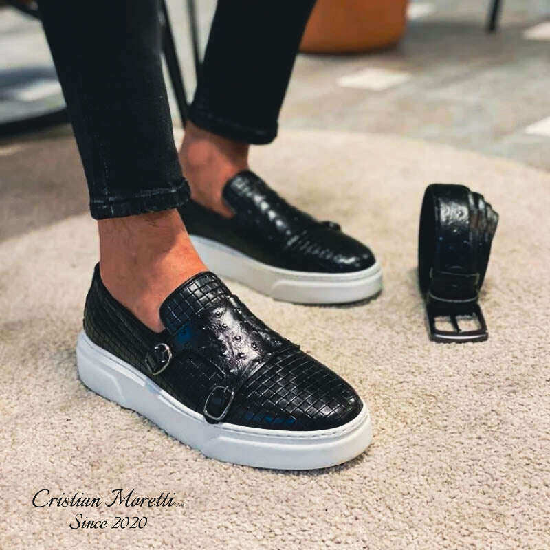 Tênis Fabio De Luca™ Premium com fivela dupla