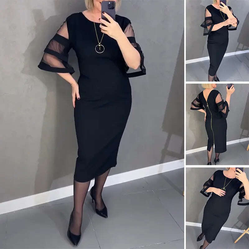 Elegantna haljina od tila koja se kopča patentnim zatvaračem