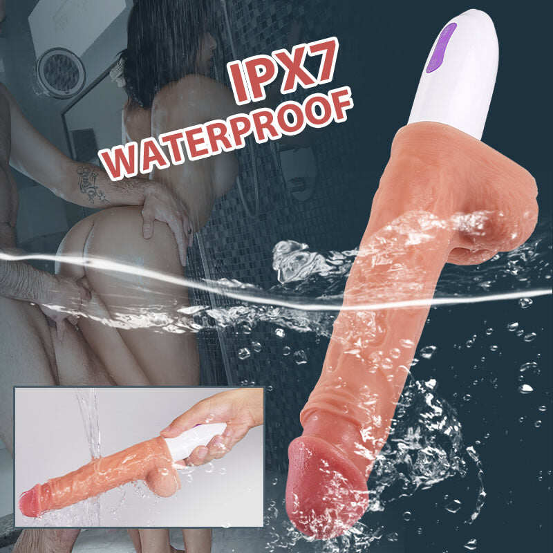 【FORRÓ】 STRETCH LOVER DILDO 8 TELESZKÓPOS FORGÓ VIBRÁCIÓ ÉS FŰTÉS