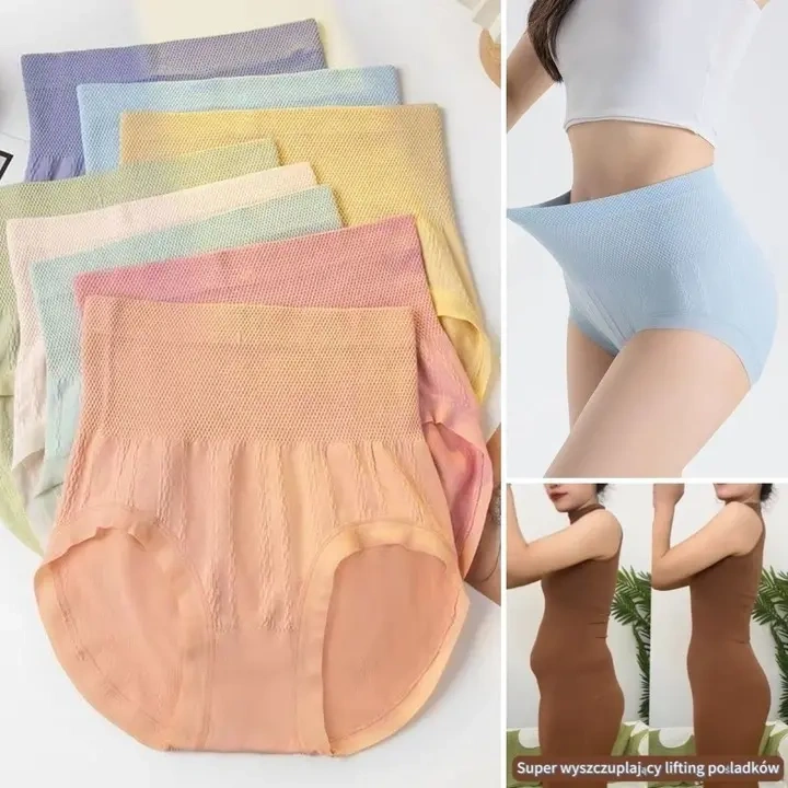 🔥(8 peças) Último dia - 50% de desconto - Calcinha antibacteriana para controle de barriga de cintura alta