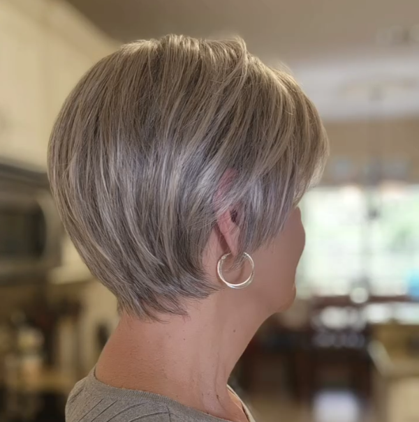 Glueless Straight Pixie With Bangs Hair Wig