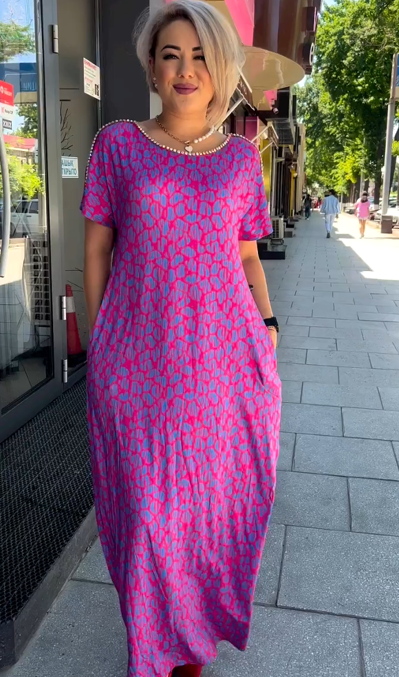💃 em 2024 vestido elegante com estampa plus size