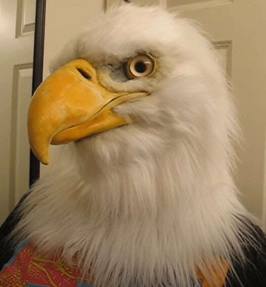 Cabeça de animal com olhos brilhantes, máscara de fantasia removível