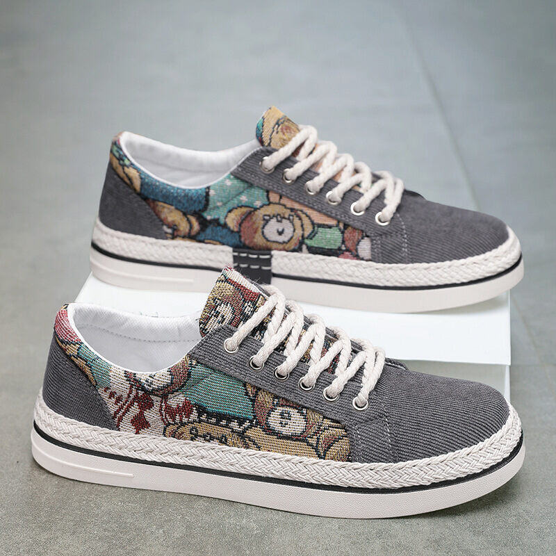 2024 nova luz luxo estilo quente sapatos masculinos de lona feitos à mão, casual, casual, versátil, respirável, na moda