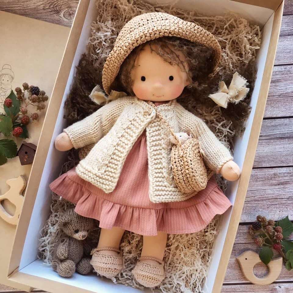 🎁🎁O melhor presente para crianças - Boneca Waldorf feita à mão👧