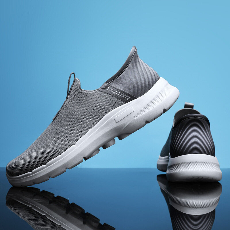 Tênis de caminhada ortopédico masculino para fascite plantar, tênis de caminhada para amortecimento extra e suporte de arco