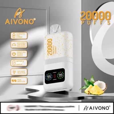 AIVONO 20000 Puffs Rechargeable Disposable Vape – Advanced Dual Mesh Coil, Smart LED Display