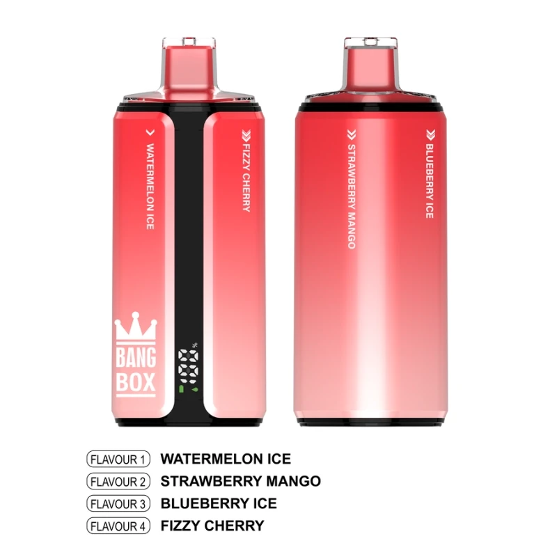 Bang Box 160,000 Puffs Iced Watermelon + Strawberry and Mango + Iced Blueberry + Sparkling Cherry