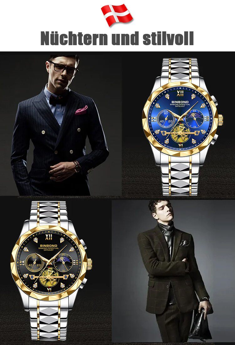 Нова серия многофункционални часовници с хронограф с шест стрелки