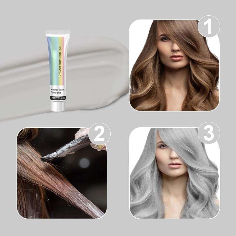 ✨ Dia 49% de desconto ✨ Coloração capilar 2 em 1 com extrato natural de prata