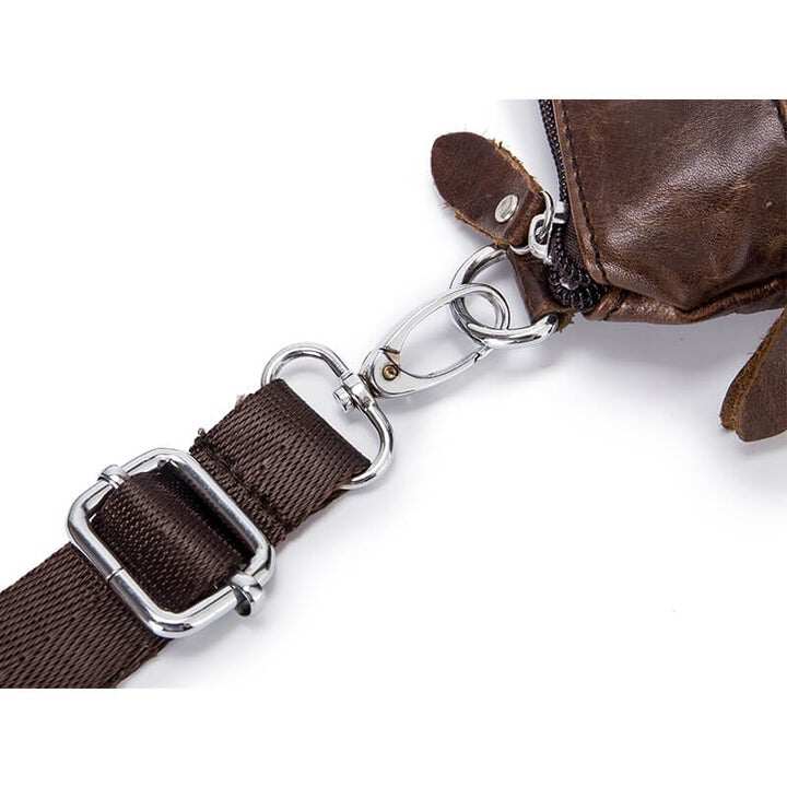 Męska skórzana mała torba listonoszka Crossbody