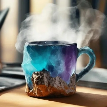 (💐Promocja wiosenna💐) ✨️2025 Nowe kubki do kawy z kryształkami mineralnymi☕