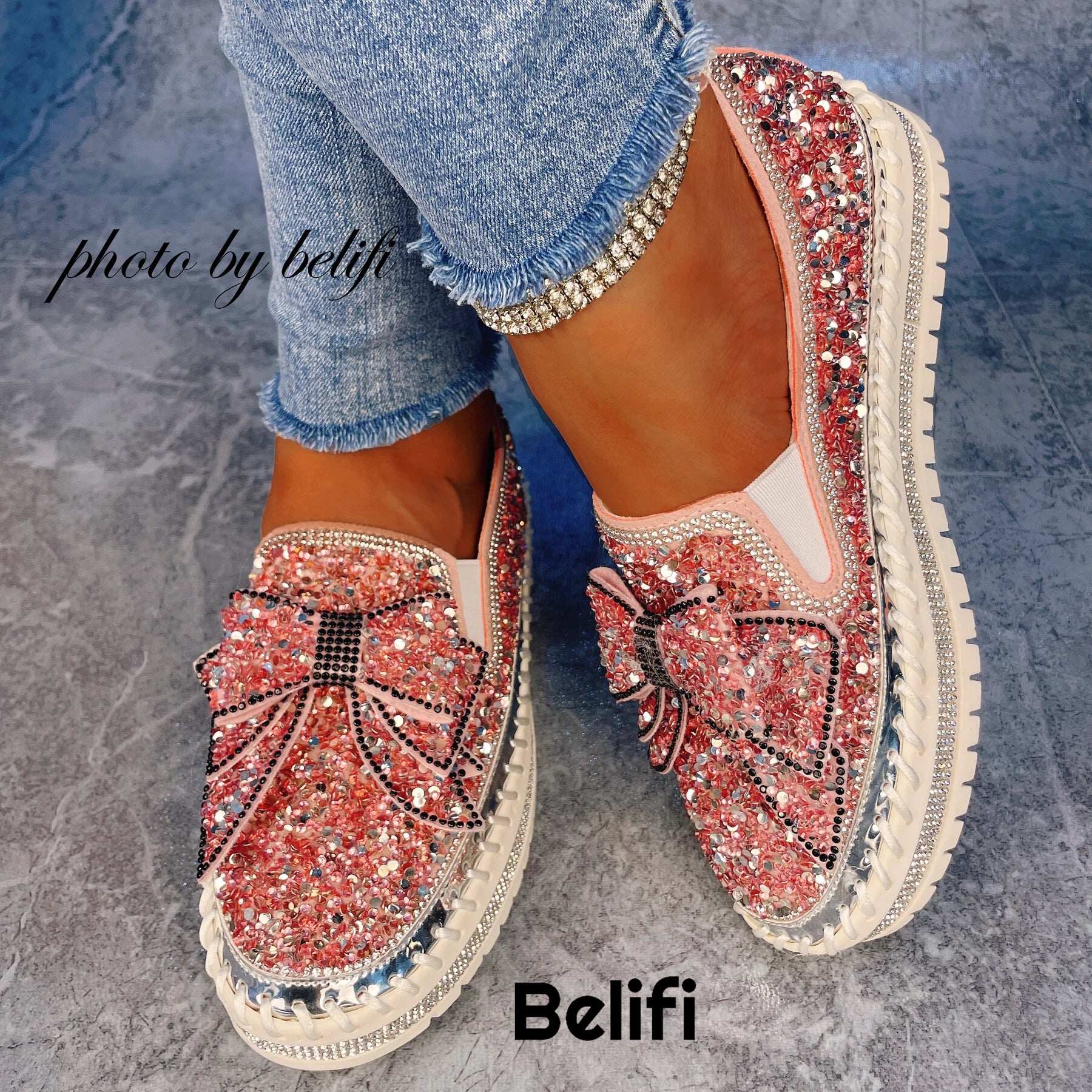 EMMILINE - SAPATOS FEMININO DE CRISTAL