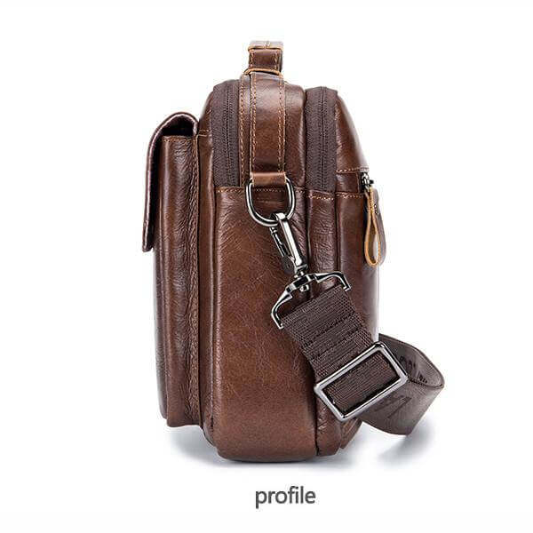 Torba na ramię z prawdziwej skóry dla mężczyzn Business Messenger Bag