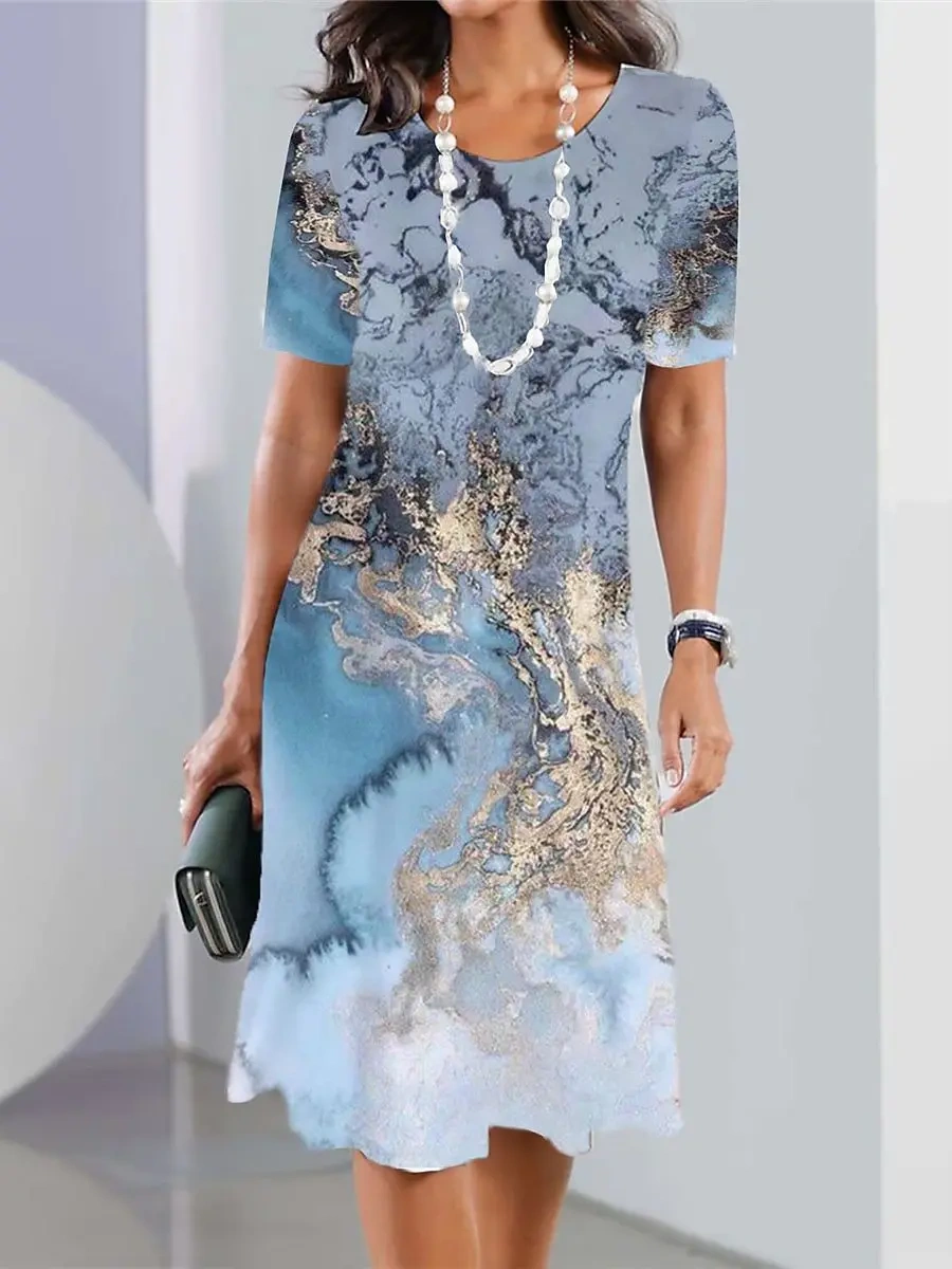 👗【XS-5XL】 szexi, kerek nyakú női ruha 2024-re