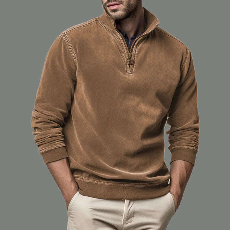 M-4XL🔥Moletom com capuz vintage com zíper masculino