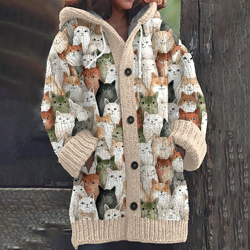 HOODIE COLORIDO E ACONCHEGANTE COM GATOS