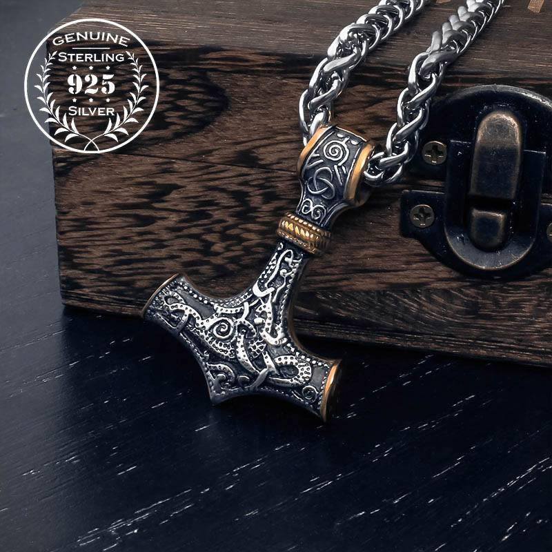 Декоративно съкровище на Тор Mjölnir - стерлингово сребро