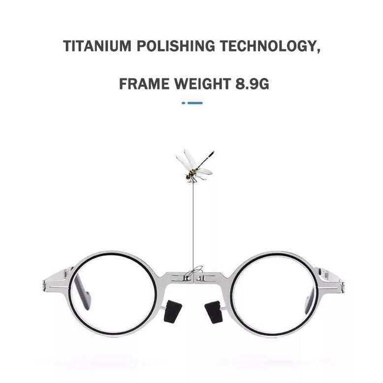 🔥2023 Hot Sell 🔥Óculos ultraleves dobráveis ​​de titânio sem parafusos