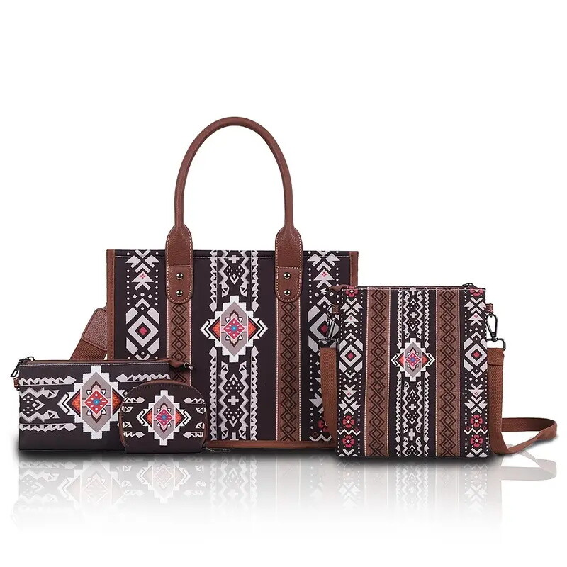 4 darabos Boho Chic táska és válltáska szett