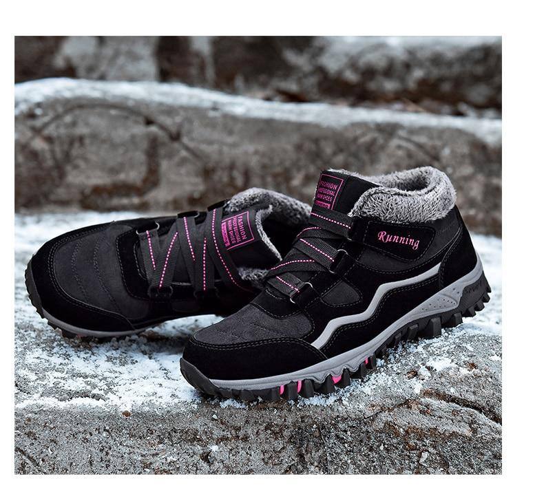 Glacial Comfort - Botas de corrida impermeáveis ​​unissex com velcro