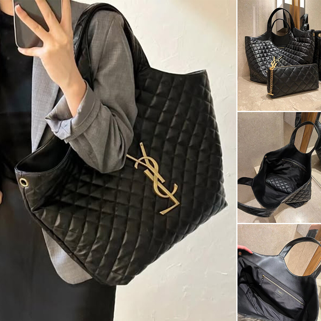 Torba typu tote YSL icare z owczej skóry