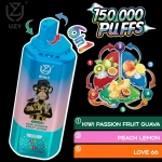 UZY 6-in-1 150,000 Puffs Disposable Vape – Quad Mesh Coil, Smart Screen, Crystal Design, Wholesale & Bulk Buy