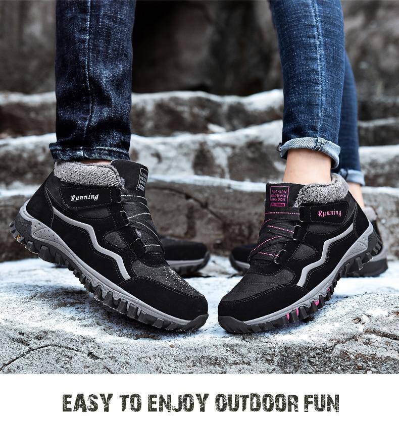 Glacial Comfort - Botas de corrida impermeáveis ​​unissex com velcro