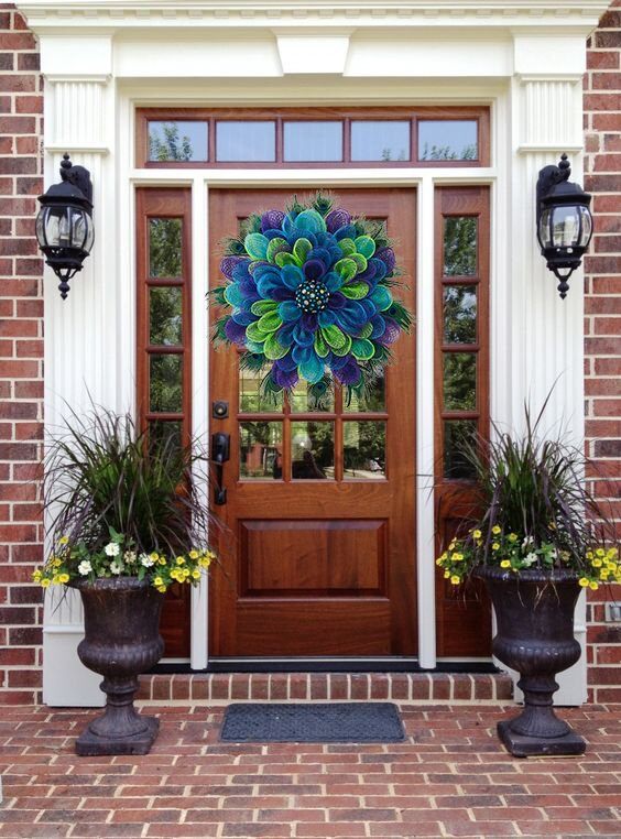 💖 Časově omezená nabídka💖 SLEVA 45 % – věnec s pavím vzorem