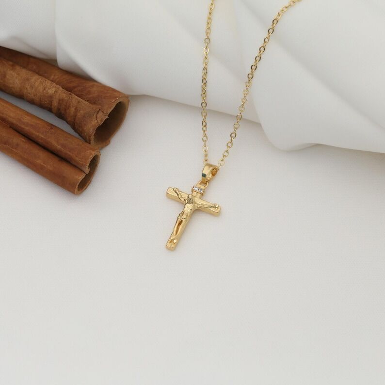 Gold Jesus Necklace